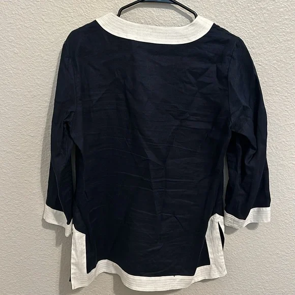 Jones New York Tunic Top. Size L. 100% Linen - Picture 2 of 2